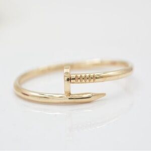 Gold Plated Nail Wrap Bracelet - Women Jewelry